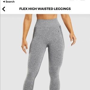 Gymshark Flex High Waisted Leggings- Charcoal Marl, Size Small